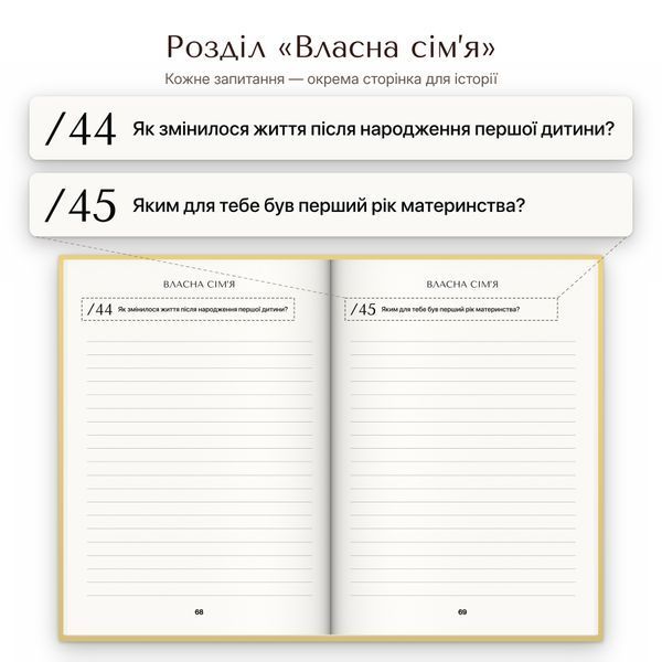 Книга-інтерв'ю для мами. Пізнайте&nbsp;глибше її шлях та мудрість