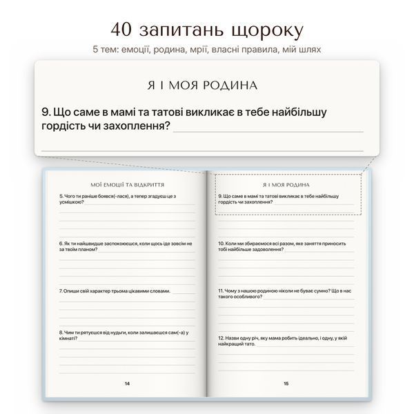 Книга-інтерв'ю для дитини. Щорічна традиція розмови про важливе (блакитна)